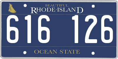 RI license plate 616126
