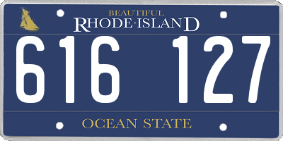 RI license plate 616127