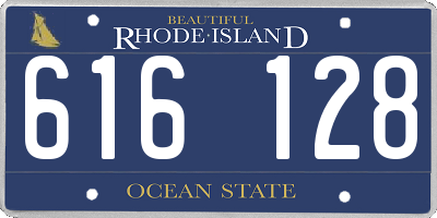 RI license plate 616128