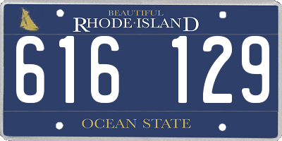RI license plate 616129