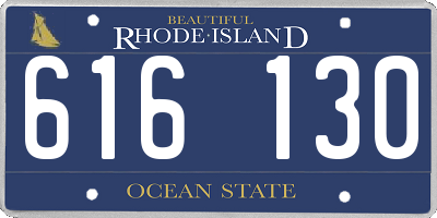 RI license plate 616130