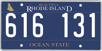 RI license plate 616131