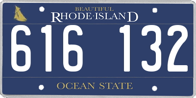 RI license plate 616132