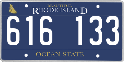 RI license plate 616133