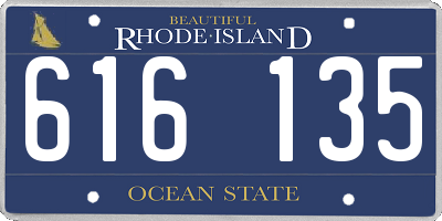 RI license plate 616135