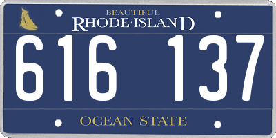 RI license plate 616137