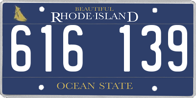 RI license plate 616139