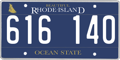 RI license plate 616140