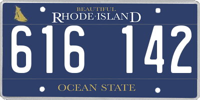 RI license plate 616142