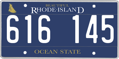 RI license plate 616145