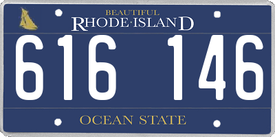 RI license plate 616146