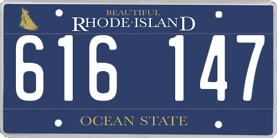 RI license plate 616147