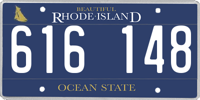 RI license plate 616148