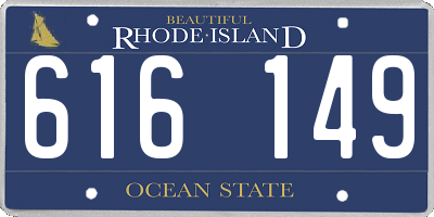 RI license plate 616149