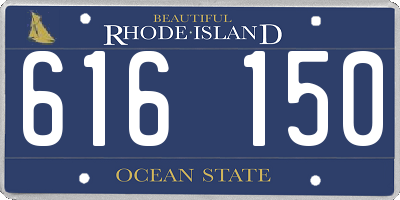 RI license plate 616150