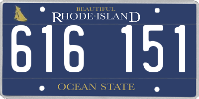 RI license plate 616151