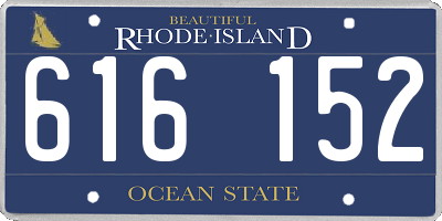 RI license plate 616152