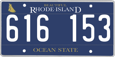 RI license plate 616153