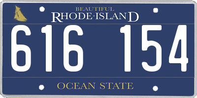 RI license plate 616154
