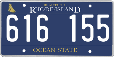 RI license plate 616155