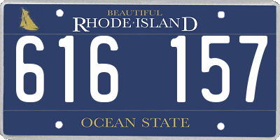 RI license plate 616157
