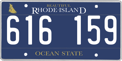 RI license plate 616159