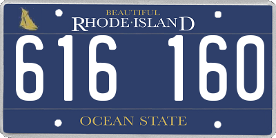 RI license plate 616160