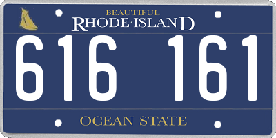 RI license plate 616161