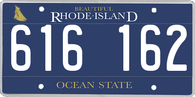 RI license plate 616162