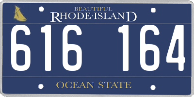 RI license plate 616164