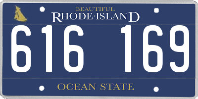 RI license plate 616169