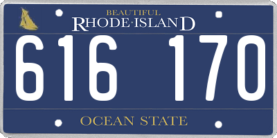 RI license plate 616170