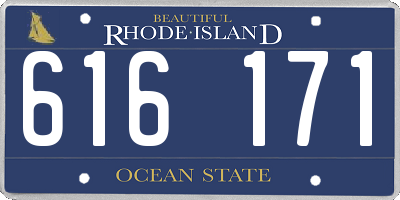 RI license plate 616171