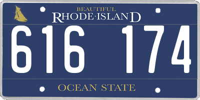 RI license plate 616174