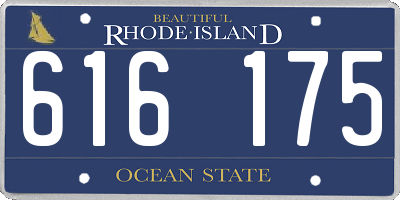 RI license plate 616175