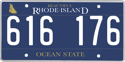 RI license plate 616176
