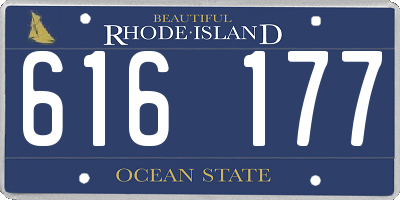 RI license plate 616177