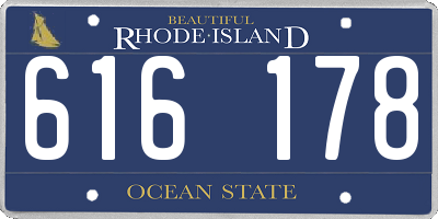 RI license plate 616178