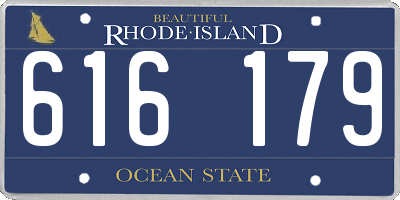RI license plate 616179