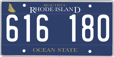 RI license plate 616180