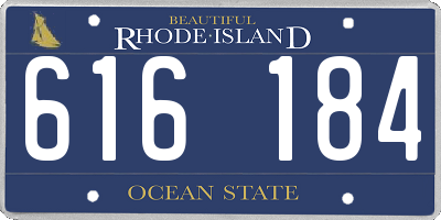 RI license plate 616184