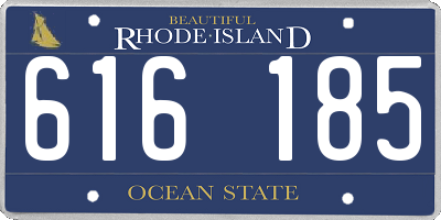 RI license plate 616185