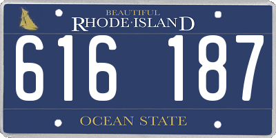 RI license plate 616187
