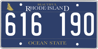 RI license plate 616190