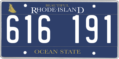 RI license plate 616191