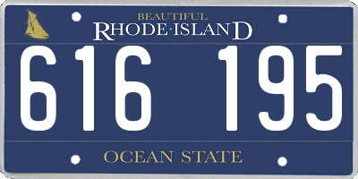 RI license plate 616195