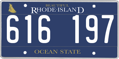 RI license plate 616197
