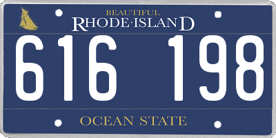 RI license plate 616198