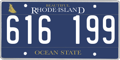 RI license plate 616199