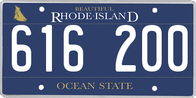 RI license plate 616200
